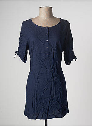 Rochie scurtă mâneci scurte mâneci scurte albastru BLANCHEPORTE femeie