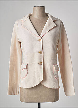 Jachete casual guler tip costum roz LAZY & COSY femeie