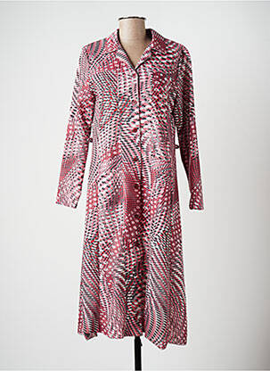 Rochie midi mâneci lungi mâneci lungi roz ANNE KELLY femeie