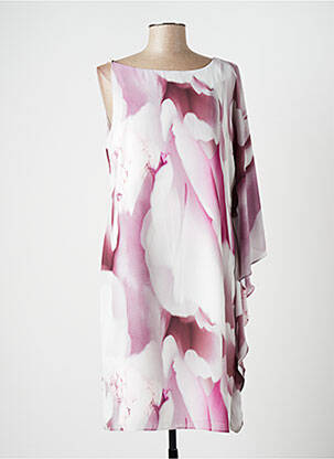 Rochie midi imprimeu floral mâneci scurte violet FRANK LYMAN femeie