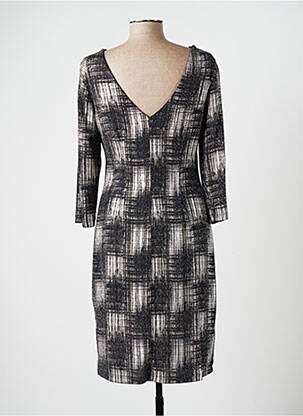 Rochie midi mâneci lungi mâneci lungi negru FRANK LYMAN femeie