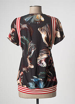 Tricou imprimeu fantezie mâneci scurte negru BEATE HEYMANN femeie