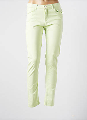 Pantalon slim talie joasă talie joasă verde FABER femeie
