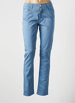 Pantalon slim țesătură poplin mărime normală albastru TRUSSARDI JEANS femeie