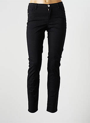 Pantalon slim țesătură poplin mărime normală negru TRUSSARDI JEANS femeie