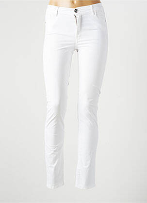 Pantalon slim alb TRUSSARDI JEANS femeie