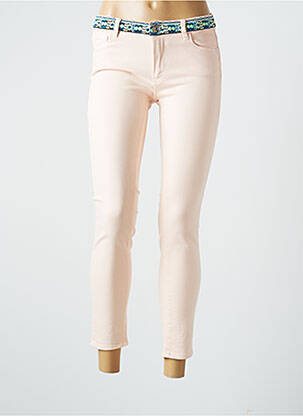 Blugi cu croială slim roz TRUSSARDI JEANS femeie