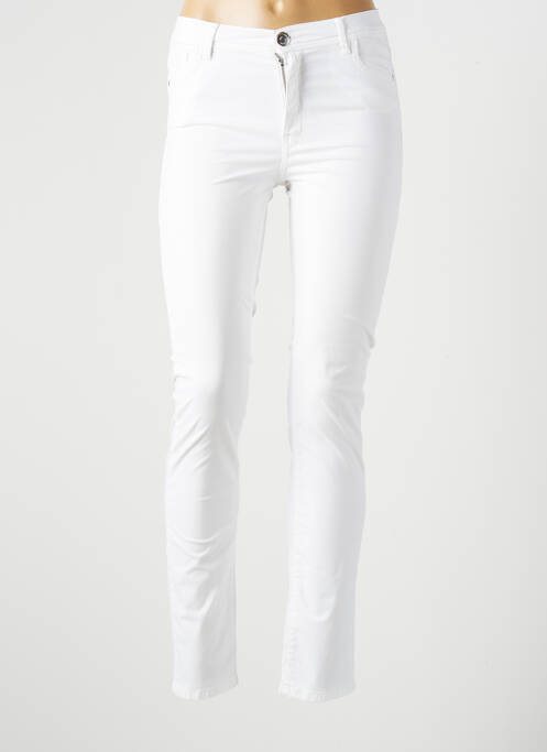 Pantalon slim alb TRUSSARDI JEANS femeie
