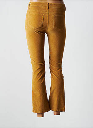 Pantalon 7/8 elasticitate mărime normală galben LAUREN VIDAL femeie