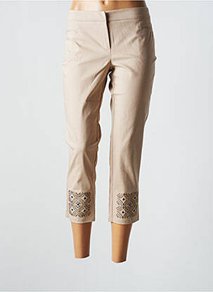 Pantalon trei sferturi bej NATHALIE CHAIZE femeie