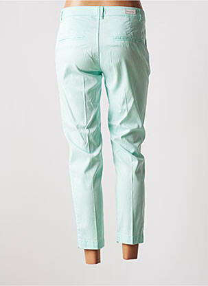 Pantalon 7/8 țesătură poplin talie joasă albastru MAYJUNE femeie