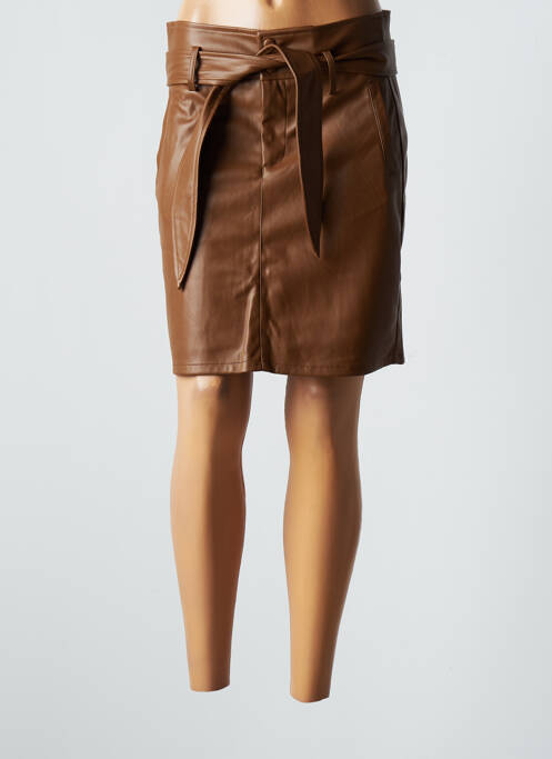 Fustă scurtă buzunare maro TRAMONTANA femme
