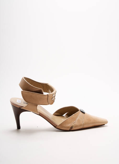 Sandale/Pantofi decupați bej FRANCE MODE femeie