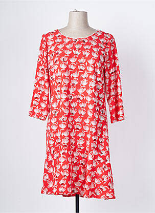 Rochie scurtă mâneci 3/4 mâneci 3/4 roșu FILLE A SUIVRE femeie