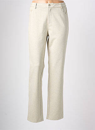 Pantalon slim bej FRED SABATIER femeie