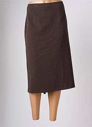 Fustă midi maro ELSSA femeie
