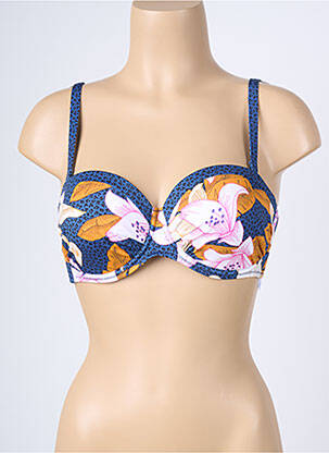 Sutien de costum de baie elasticitate sutien balconet cu decolteu înalt albastru ROSA FAIA femeie