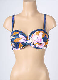 Sutien de costum de baie elasticitate sutien balconet cu decolteu înalt albastru ROSA FAIA femeie