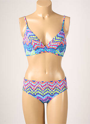 Costum de baie din două piese elasticitate top triunghiuri albastru ROSA FAIA femeie