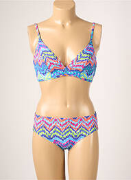 Costum de baie din două piese elasticitate top triunghiuri albastru ROSA FAIA femeie