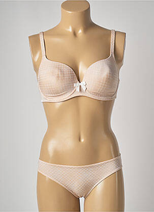 Set lenjerie bretele elastice reglabile roz ROSA FAIA femme