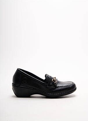 Mocasini material neted toc de 4 la 6 cm negru RIEKER femeie