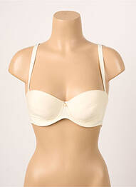 Sutien efect material satinat sutien balconet cu decolteu înalt bej ANTINEA femme