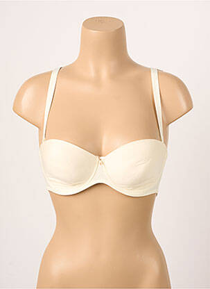 Sutien efect material satinat sutien balconet cu decolteu înalt bej ANTINEA femme