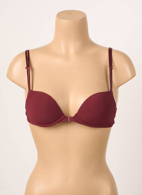 Sutien efect material satinat top sutien push-up roșu SIMONE PERELE femme