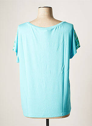 Tricou serigrafie cu strasuri mâneci scurte albastru BETTY BARCLAY femeie