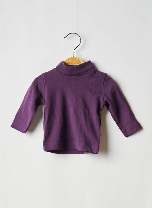 Pulover cu guler înalt violet PETIT BATEAU fată