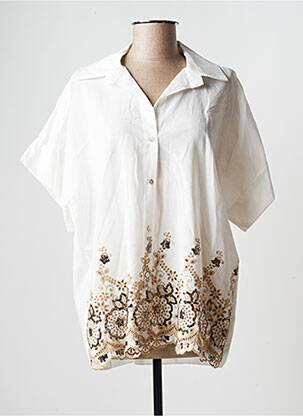 Cămașă mâneci scurte mâneci scurte alb INTUITION femme