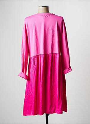 Rochie midi mâneci 3/4 mâneci 3/4 roz WIYA femeie