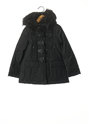 Parka finisaj interior dublat cu glugă negru MARESE fată