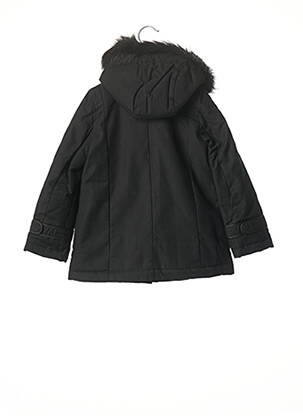 Parka finisaj interior dublat cu glugă negru MARESE fată