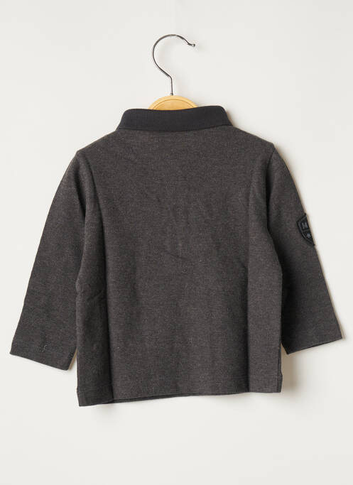 Polo buzunare la piept mâneci lungi gri MARESE garcon