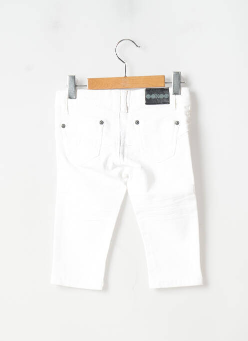 Pantalon trei sferturi alb OOXOO fată