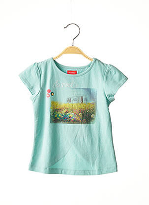 Tricou croială cambrată mâneci scurte albastru MARESE fată