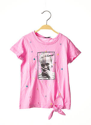 Tricou elasticitate mâneci scurte roz MARESE fată