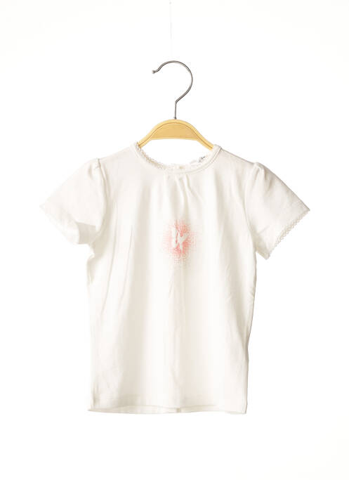 Tricou închidere cu nasturi la spate mâneci scurte bej MARESE fille