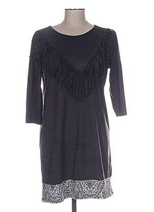 Rochie scurtă mâneci 3/4 mâneci 3/4 negru MALOKA femeie