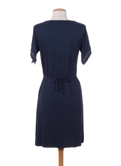 Rochie midi mâneci scurte mâneci scurte albastru MALOKA femme