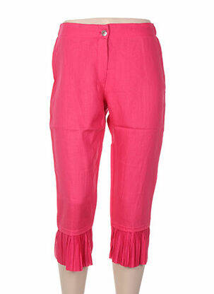 Pantalon trei sferturi roz MALOKA femeie