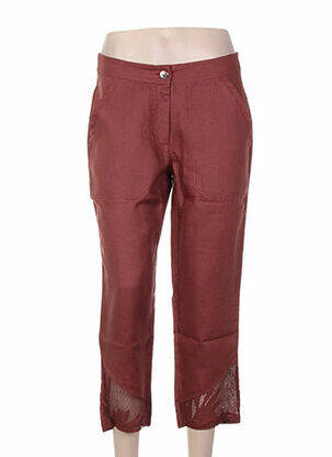 Pantalon trei sferturi roșu MALOKA femeie