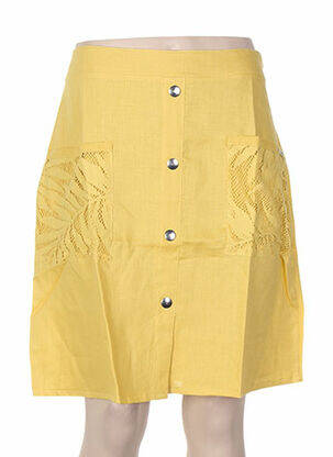 Fustă midi galben MALOKA femeie