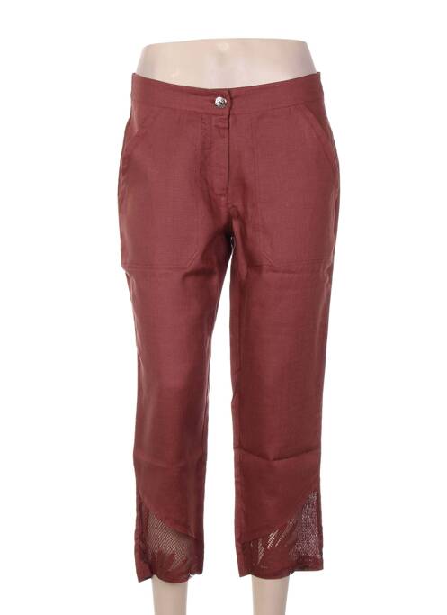 Pantalon trei sferturi roșu MALOKA femeie