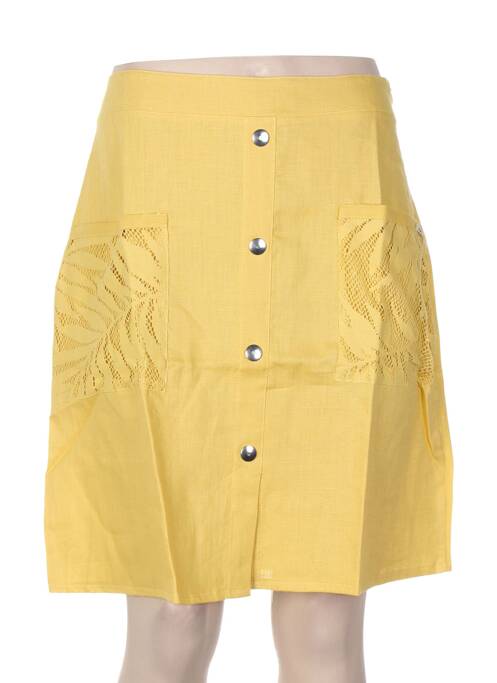 Fustă midi galben MALOKA femeie