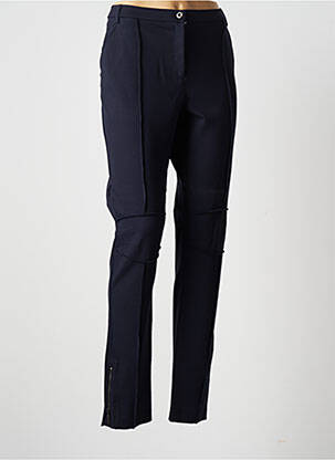 Pantalon slim talie elastică mărime normală albastru KARTING femeie