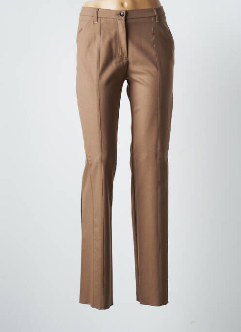 Pantalon slim talie elastică mărime normală maro K'TENDANCES femme