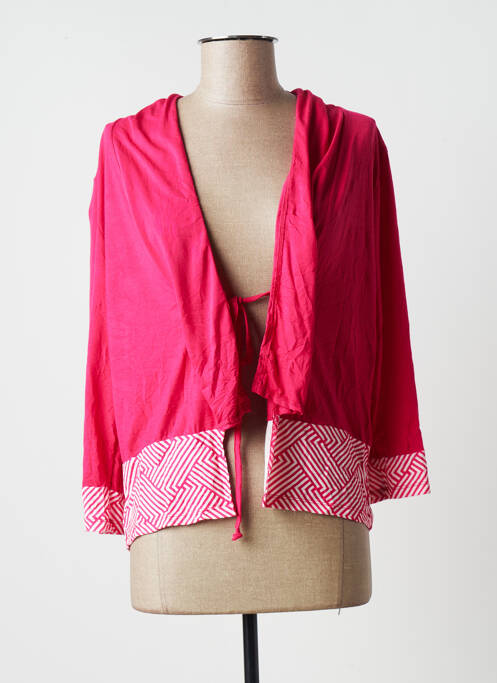 Vestă cu mâneci lungi roz MALOKA femeie